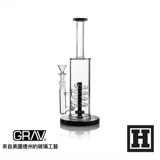 GRAV LABS 12" Showerhead 螺旋線圈 玻璃藝術品 (BONG)