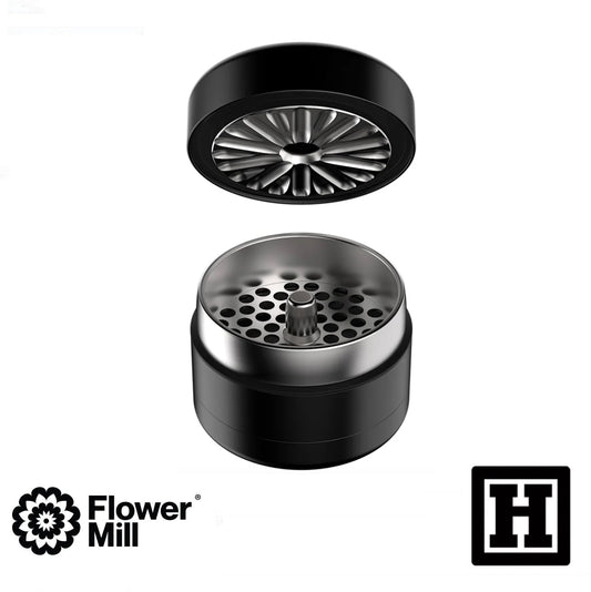 Flower Mill 豪華版 四片式 研磨器「不銹鋼製」