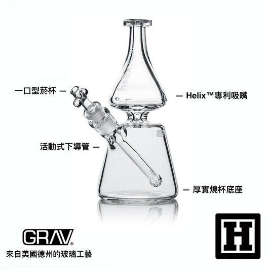 GRAV LABS Helix 螺旋氣流 玻璃藝術品 (BONG)