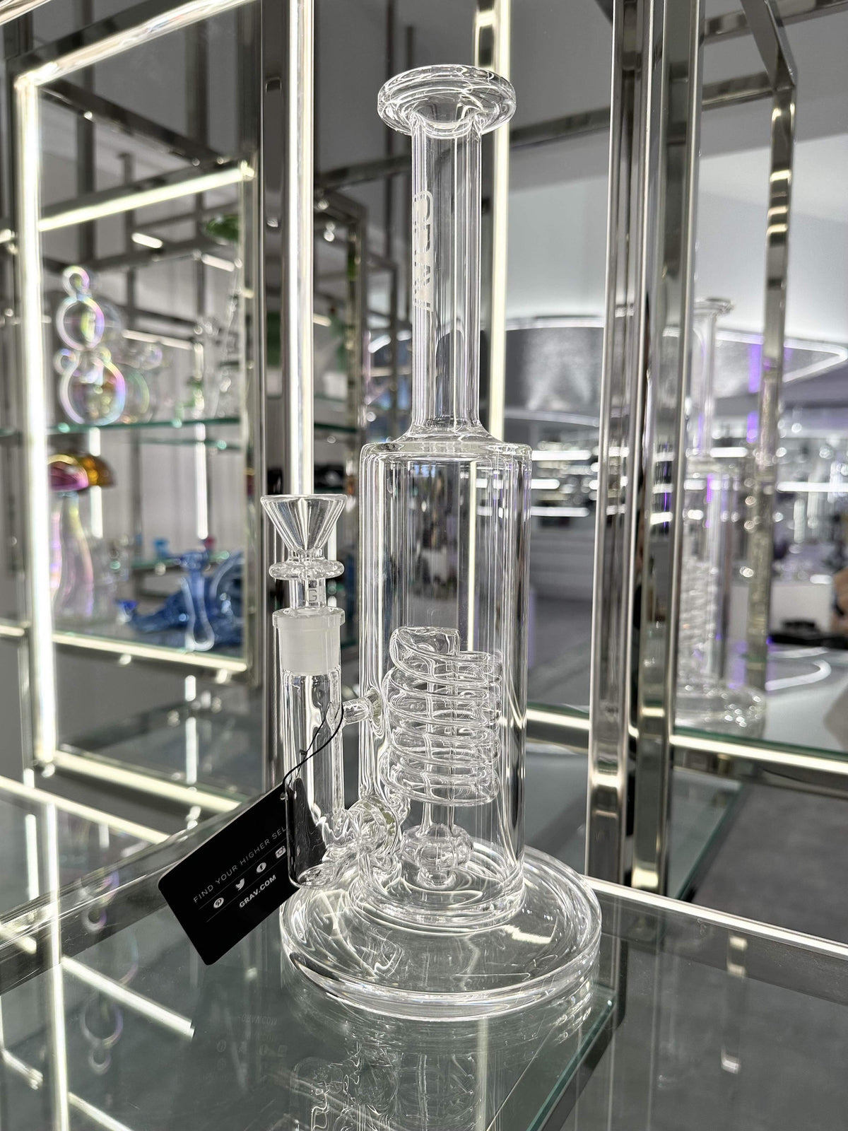 GRAV LABS 12" Showerhead 螺旋線圈 玻璃藝術品 (BONG)
