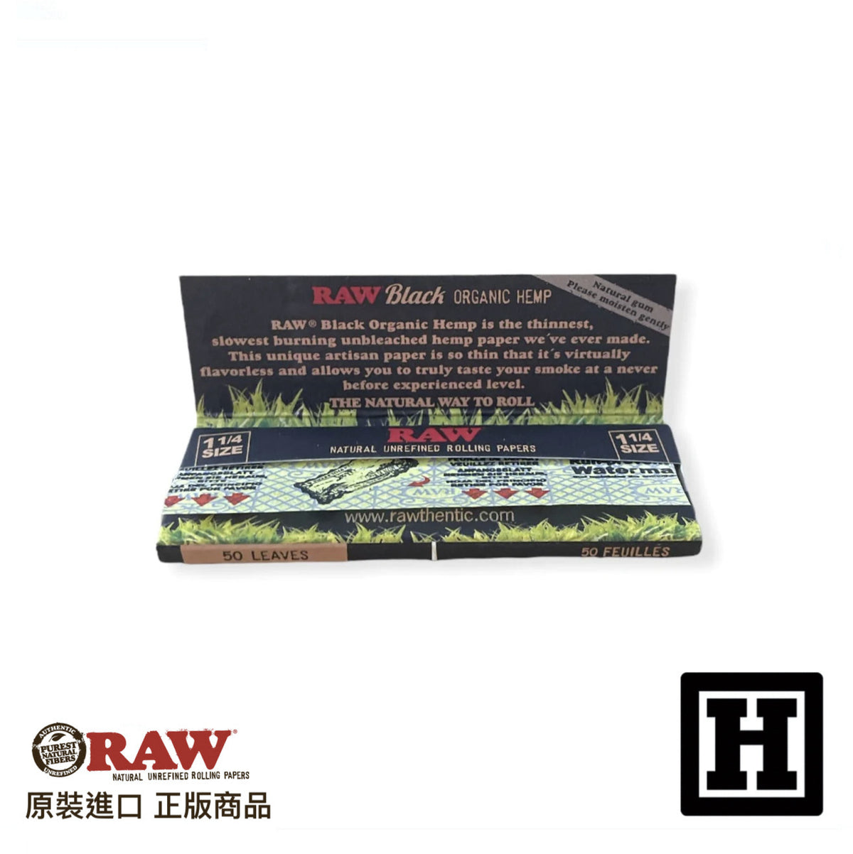 RAW Black Organic 黑標有機 捲菸紙 76mm