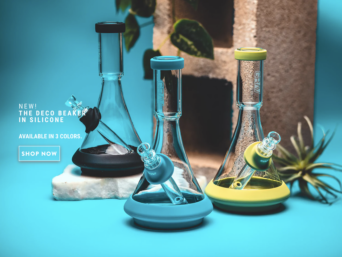GRAV LABS 矽膠防護 燒杯 玻璃藝術品