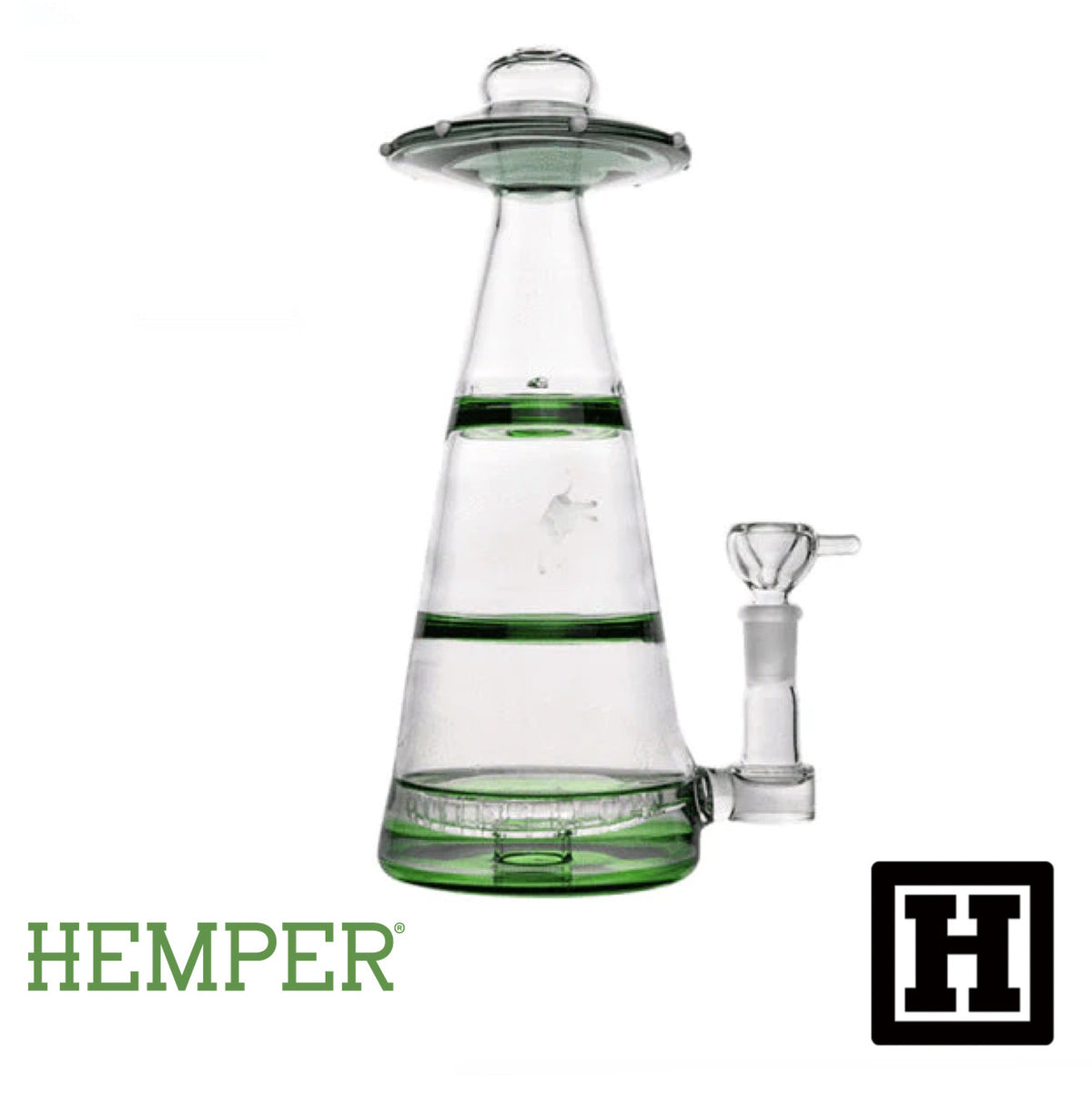 HEMPER 幽浮母艦 玻璃藝術品「螺旋氣流」