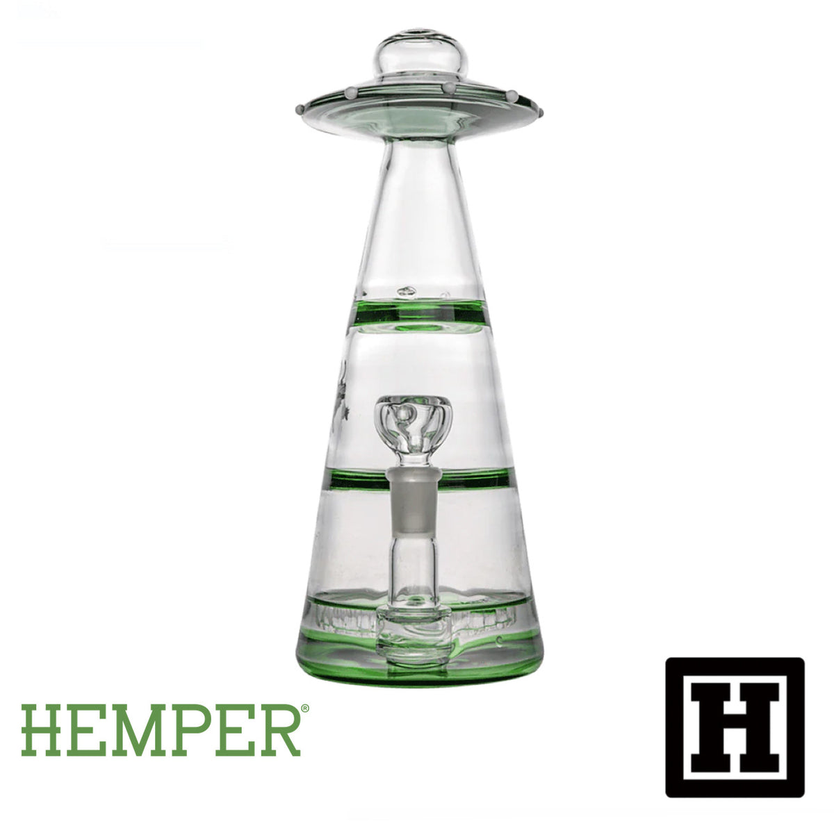 HEMPER 幽浮母艦 玻璃藝術品「螺旋氣流」