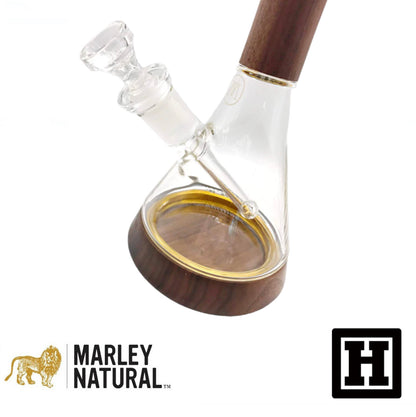 Marley Natural 12吋 黑胡桃木 燒杯 玻璃藝術品 (BONG)