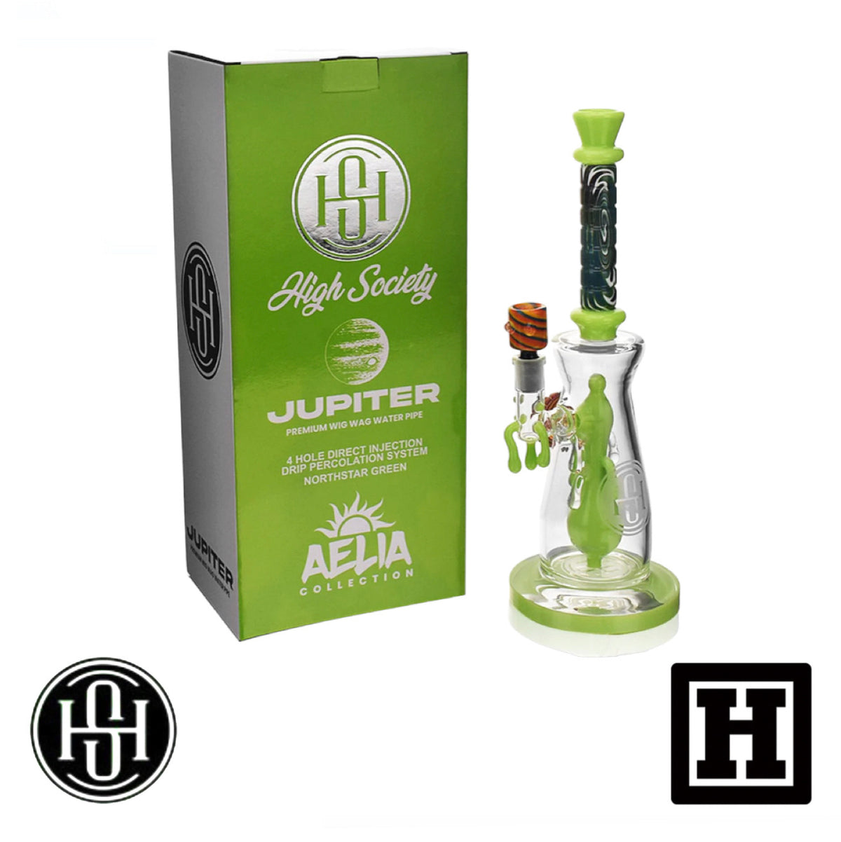 High Society 邱比特系列 玻璃藝術品「迷幻綠」