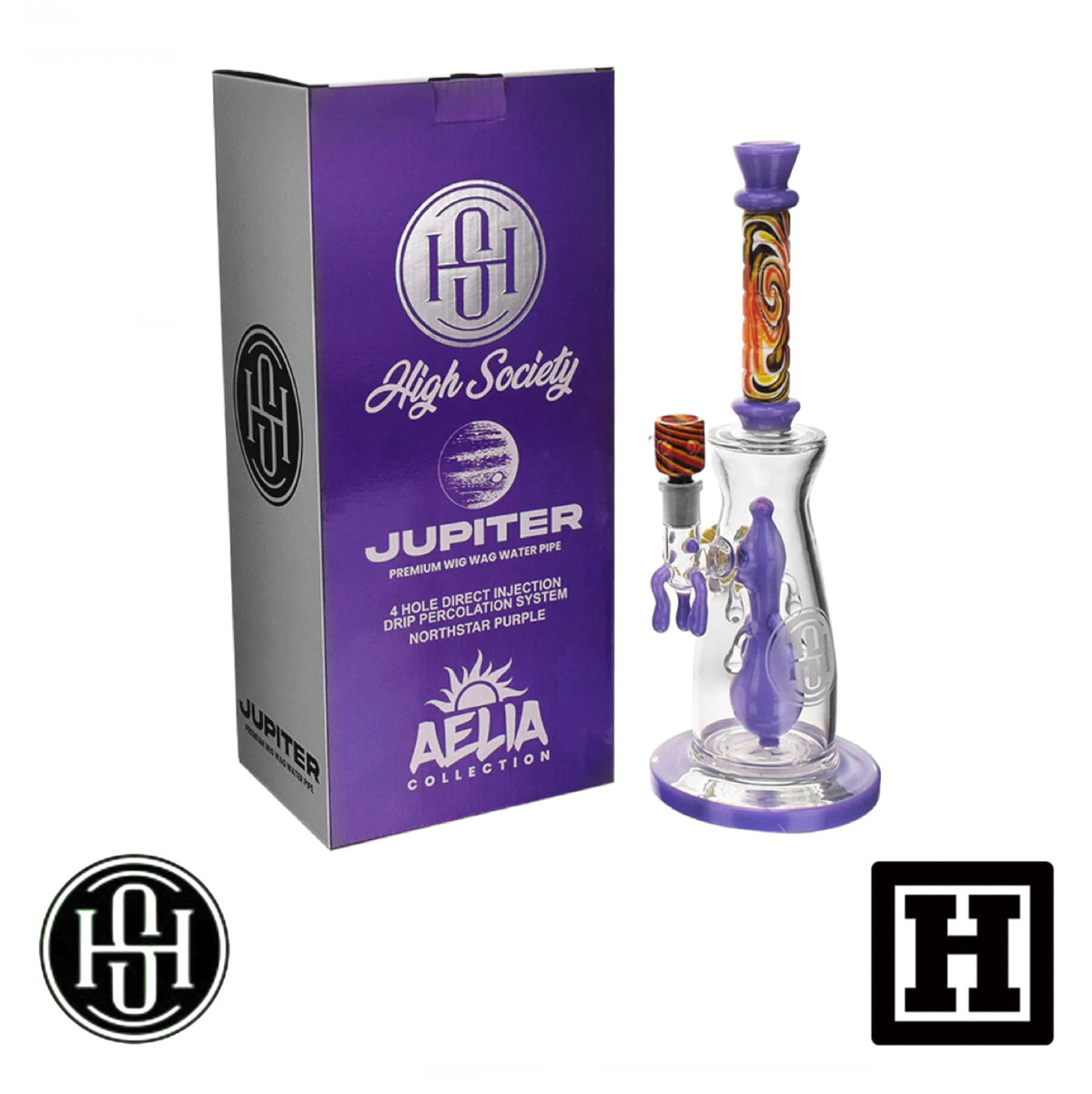High Society 邱比特系列 玻璃藝術品「銀河紫」