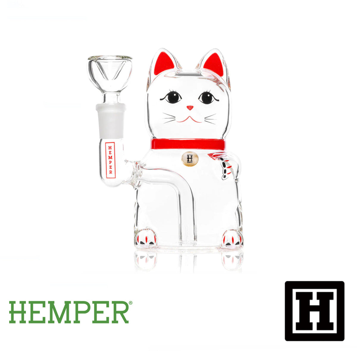 HEMPER Lucky Cat 小招財貓 玻璃藝術品 (BONG)