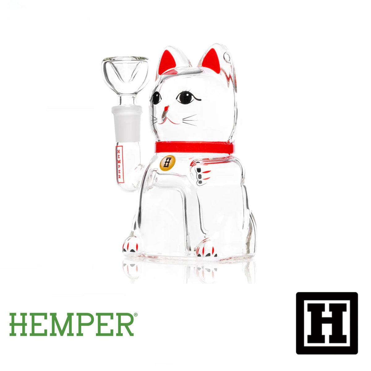 HEMPER Lucky Cat 小招財貓 玻璃藝術品 (BONG)