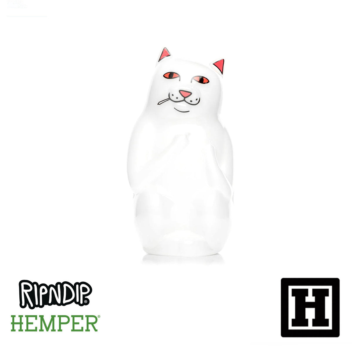 HEMPER x RIPNDIP Nermal Beaker 中指貓造型 玻璃藝術品 (BONG)