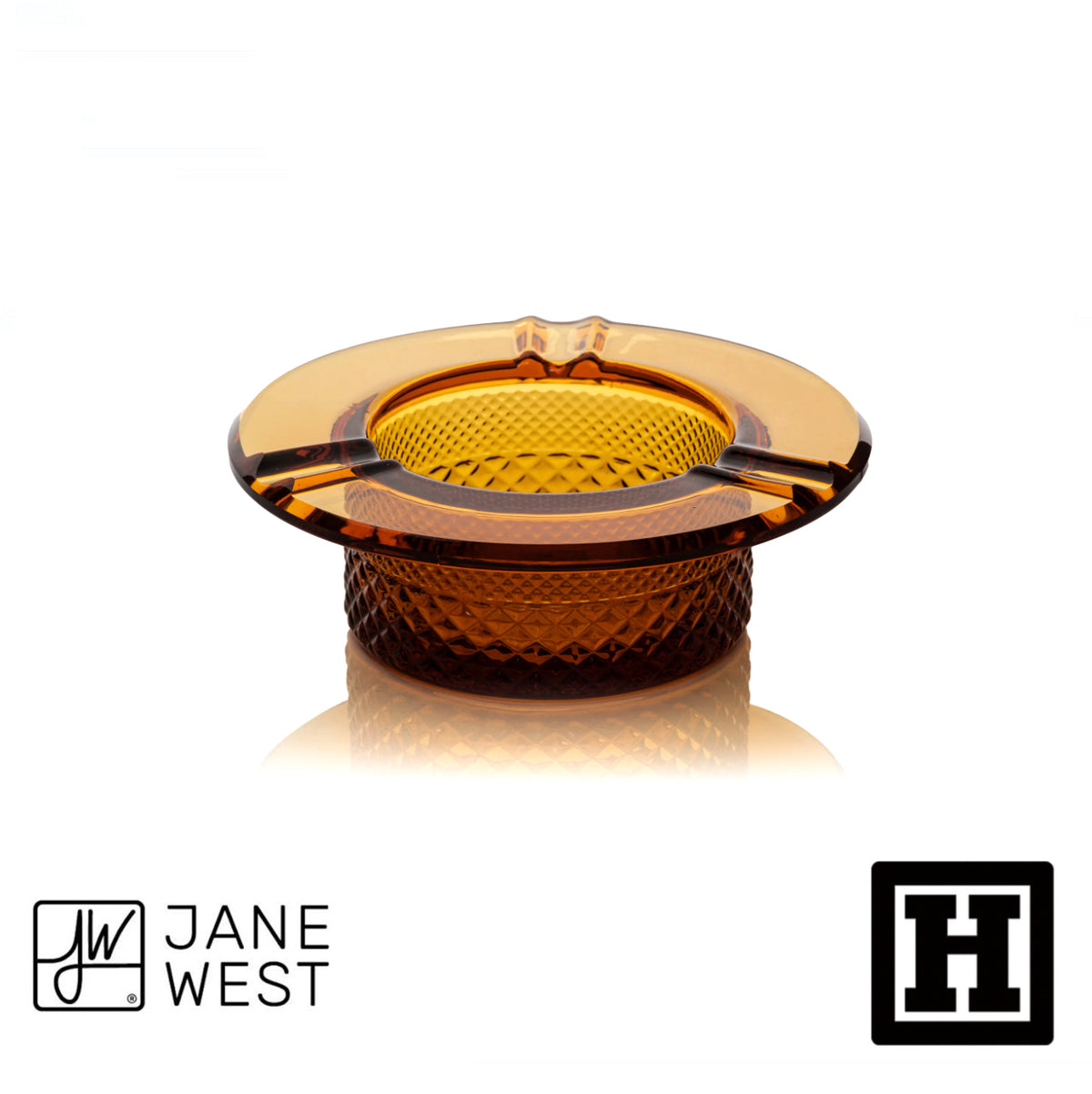 Jane West Twenties Ashtray 焦糖琥珀 玻璃煙灰缸