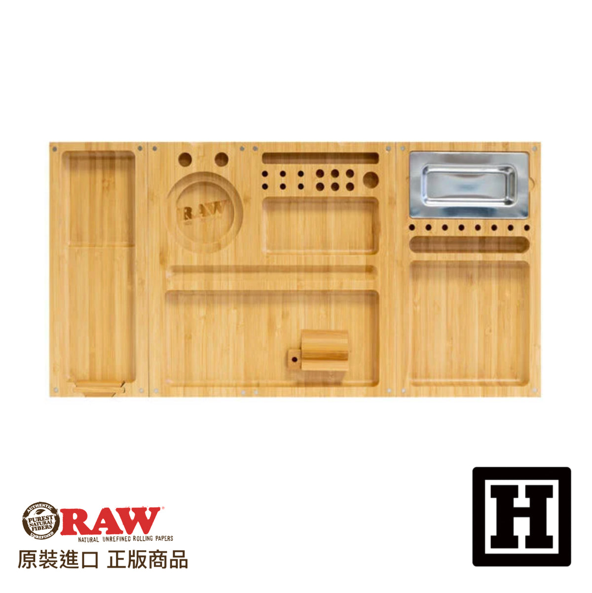 RAW Triple Flip Bamboo Tray 三片式 捲菸盤