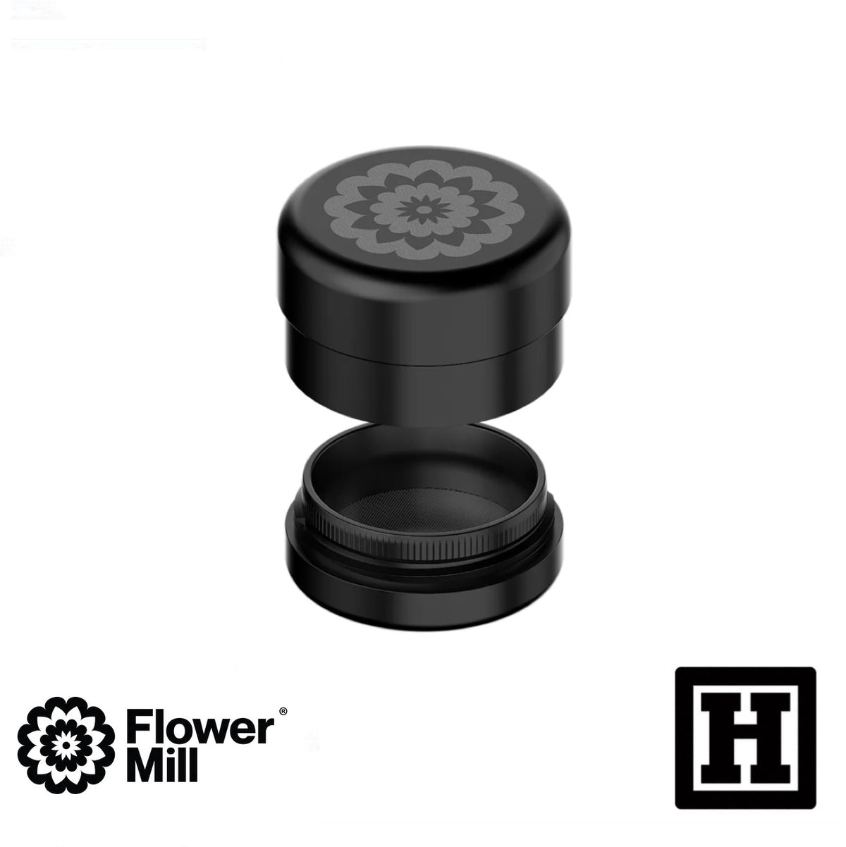 Flower Mill 豪華版 四片式 研磨器「不銹鋼製」