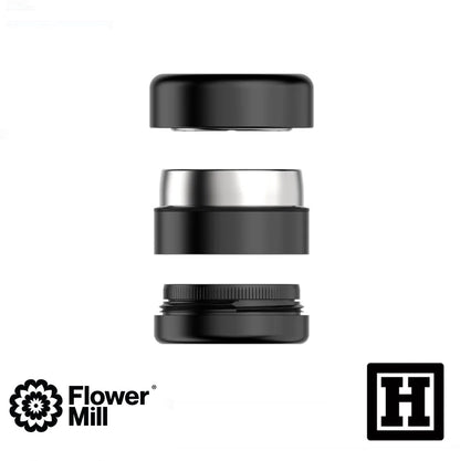 Flower Mill 豪華版 四片式 研磨器「不銹鋼製」