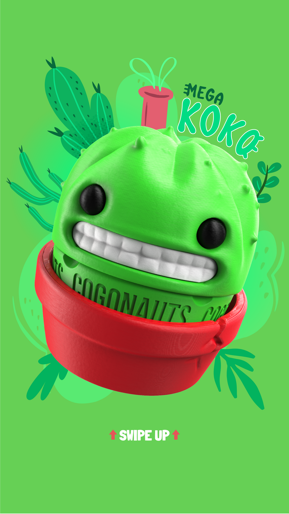 Cogonauts Koko 巨型 研磨儲存罐 「仙人掌」