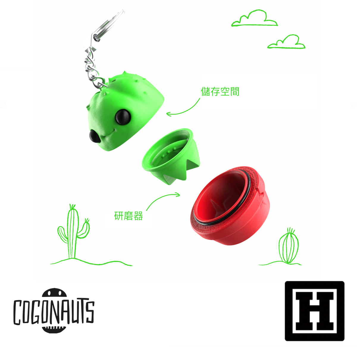 Cogonauts MiniKoko 迷你型 研磨儲存罐 「仙人掌」