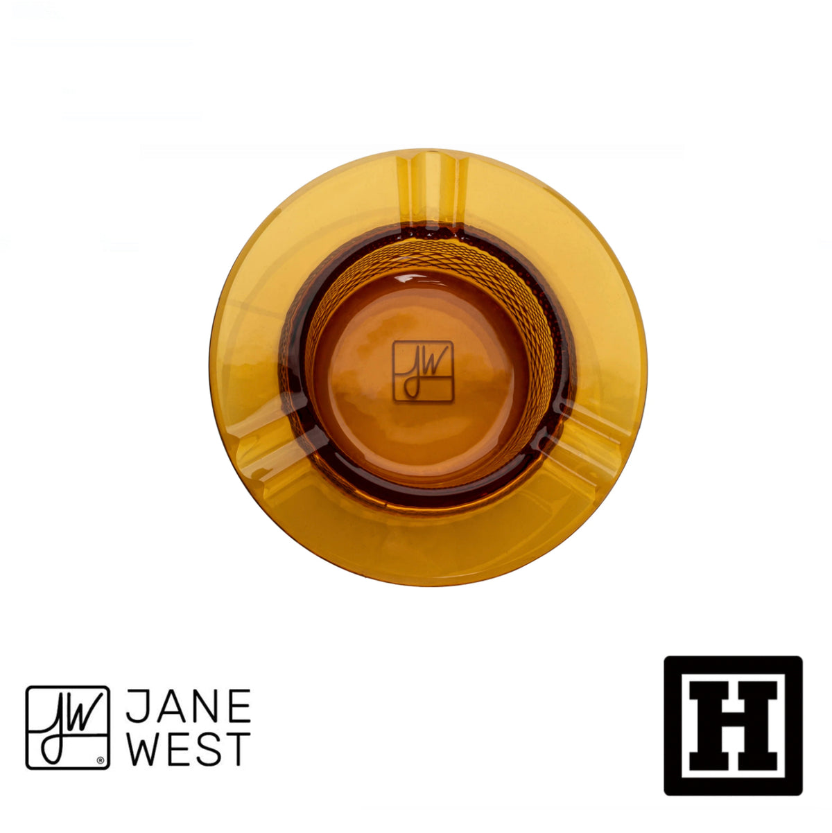 Jane West Twenties Ashtray 焦糖琥珀 玻璃煙灰缸