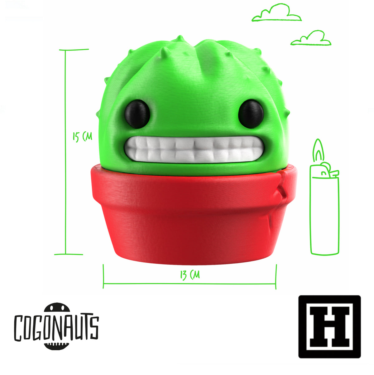Cogonauts Koko 巨型 研磨儲存罐 「仙人掌」