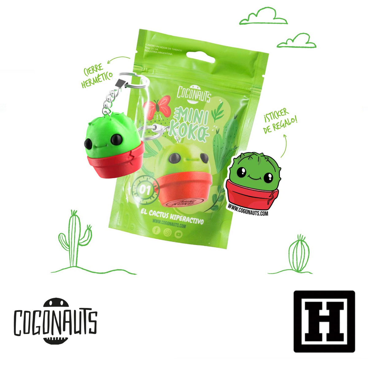 Cogonauts MiniKoko 迷你型 研磨儲存罐 「仙人掌」