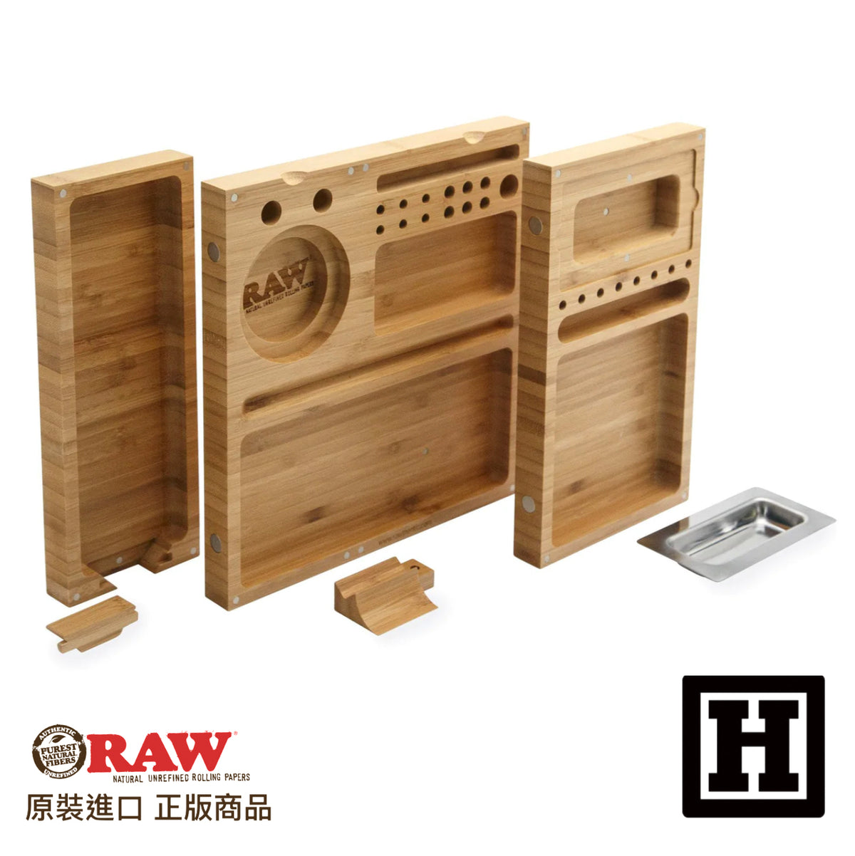 RAW Triple Flip Bamboo Tray 三片式 捲菸盤