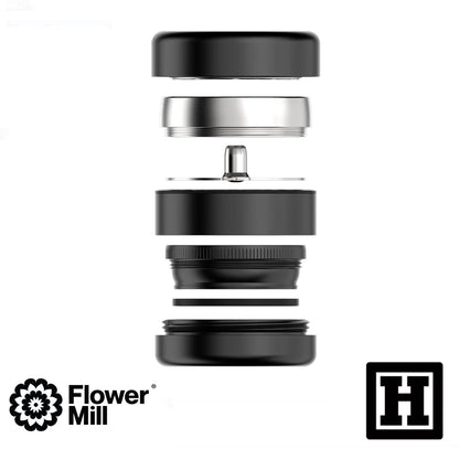 Flower Mill 豪華版 四片式 研磨器「不銹鋼製」