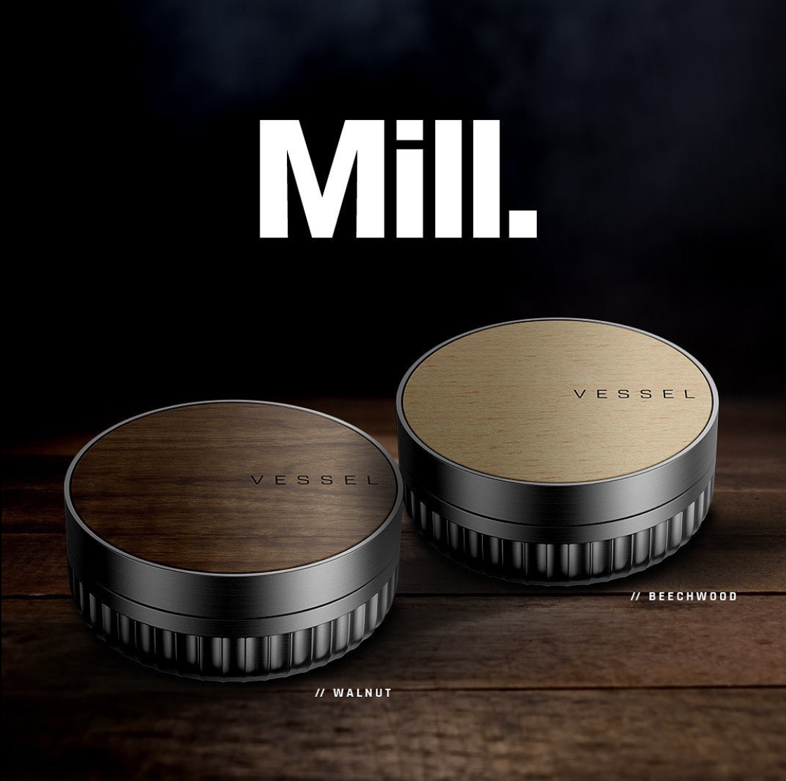 VESSEL Mill Grinder 三片式 研磨器 「胡桃木 Walnut」