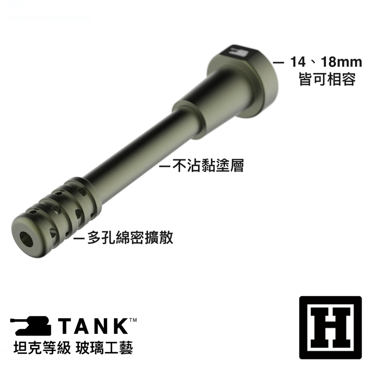 TANK 鋁合金下導管「永不破碎」