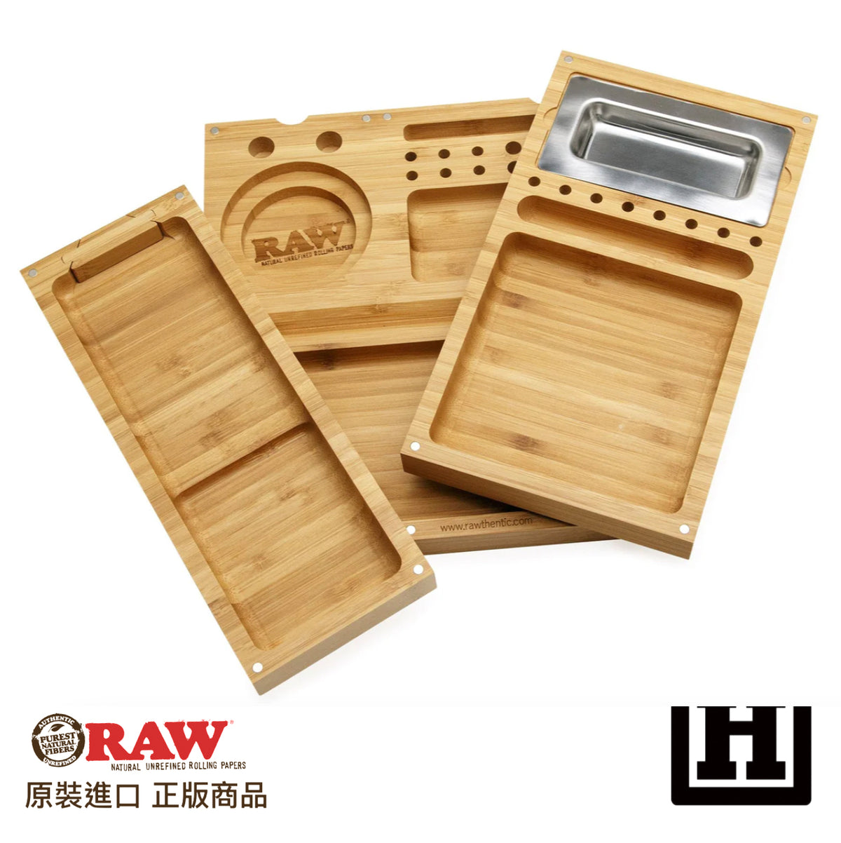 RAW Triple Flip Bamboo Tray 三片式 捲菸盤